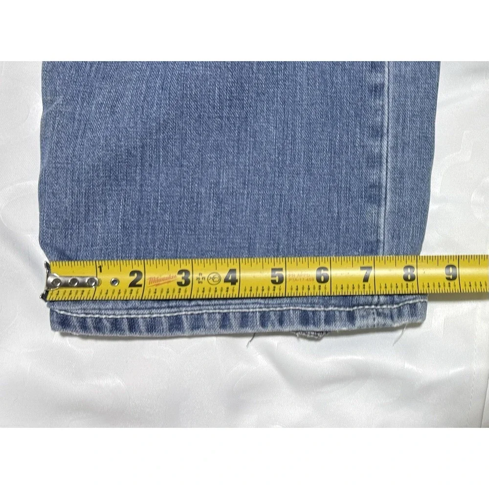 BKE‎ Tyson Jeans Blue Dark Wash Distressed Faded Bootcut 36R 36x28